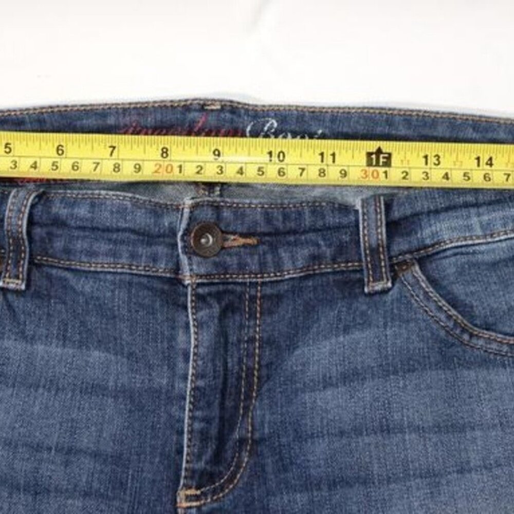Y2K Tommy Hilfiger Freedom‎ Bootcut Jeans Size 14R Stretch Flap Pockets - Picture 4 of 10